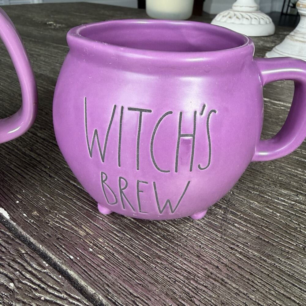 Rae Dunn Hocus Pocus Teapot & Witch’s Brew Mug 2 Pc Set Halloween Purple - Picture 7 of 14